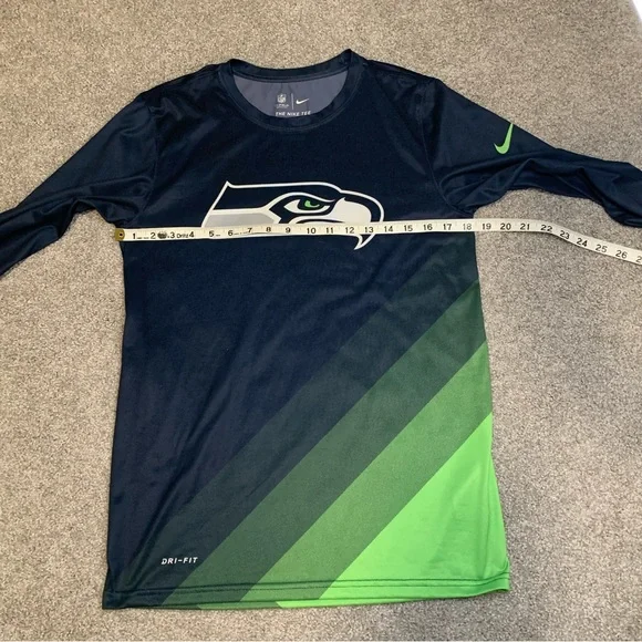 Seattle Seahawks Long Sleeve Dri-Fit Nike T-Shirt Size S - Picture 6 of 8